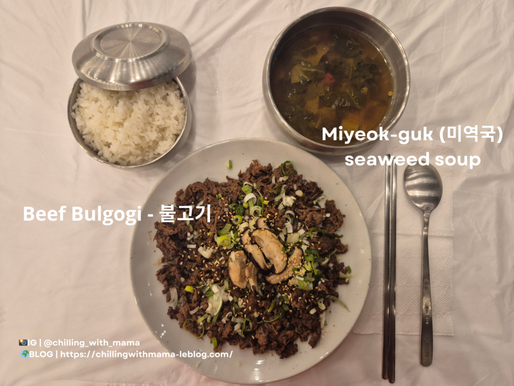 Beef Bulgogi noted